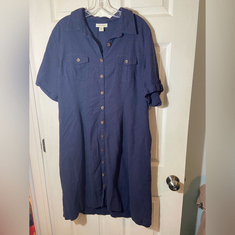 Appleseed’s Navy Linen Blend Dress